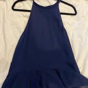 Navy blue tank top blouse
